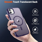 SUPFINE Magnetic for iPhone 12 Case/iPhone 12 Pro Case (Compatible with MagSafe)(Military Grade Drop Protection) Translucent Matte Shockproof Phone Cover,Dark Purple