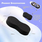 Professional 8-Shaped Car Detailing Sponge, Extra Large Thick Cell Foam Pad for Safe Waxing, Washing, And Drying Effectively Adsorb Dust Particles，Long Lifespan Without Deformation (Black 3PC)