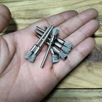 15 Pcs Pen Shape Stainless Steel Wire Brushes Wheel 1/8'' Mandrel Rust Removed Polishing Wheel for Dremel Rotary Tool