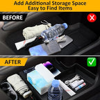 Falafa Center Console Organizer Compatible with 2025 2026 Toyota Sienna with Cup Holder, Soft Silicone Lower Center Console Tray Storage Box for 2021-2026 Toyota Sienna