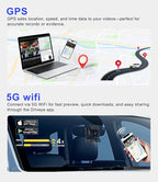 4K Dash Cam 360° View, 5 Channel Front and Rear Dash Camera for Cars, Built-in 5GHz Wi-Fi GPS, Voice Control, Free 128G Card,Night Vision,24H Parking Mode,G-Sensor