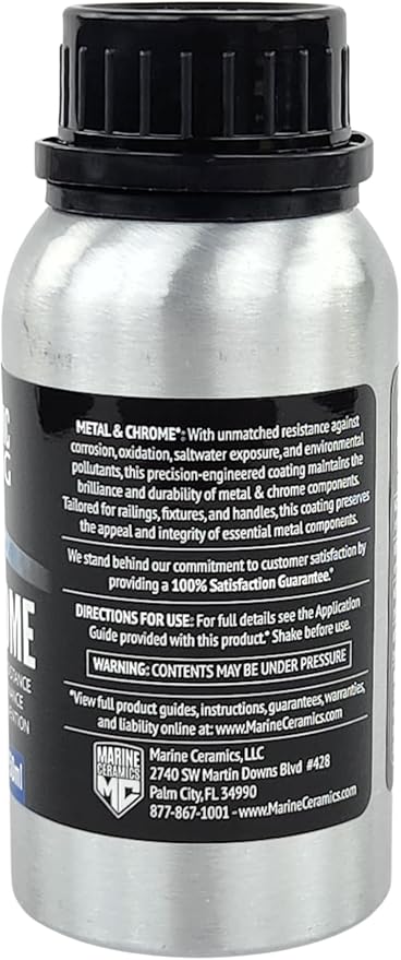 Professional Metal & Chrome Ceramic Coating (150ml Bundle) / 18 Month Protection from Rust, Scratches, Water Spots / 2x Thicker, Easy Application for Railings, Anchors and more