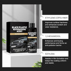 Car Black Trim Restorer, Sturdy Protective Formula, 100ml, Interior Trim Polish, Dashboard Shine Restorer, Long-Lasting Shine With Gloves And Sponge, For Dashboards, Panels, Bumpers, Or Other Interior