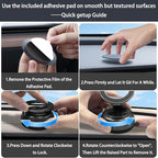Car Phone Holder for Magsafe, 360° Adjustable Foldable Car Mount [108LBS Strongest Suction & 2800gf Magnetic] Portable for Car/Gym/Mirror Mount/Daily Stand for iPhone and All Smartphones, Black