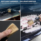 Car Detailing Brushes Set, 8-Piece Auto Detail Cleaning Brush Tool Kit in Soft/Middle/Hard, Crevice Brush, Dust Brush for Car Interior & Exterior, Leather, Air Vents, Emblems, Wheels Wash & Care