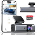 galphi 4K Dash Cam Front, Built-in 5G WiFi, 64GB Card Included, Dash Camera for Cars, Mini Dashcam with Super Night Vision, Loop Recording, G-Sensor, 24 Hours Parking Monitor, Support 256GB Max