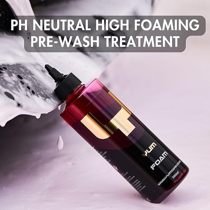 Yum Foam – pH Neutral Snow Foam for Touchless Pre-Wash – Thick, High-Foaming Soap Safe on Paint, Ceramic Coatings, and All Exterior Surfaces – 500ml Bottle