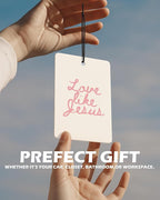 Cute Pink Christian Cologne Car Air Freshener 4 Pcs, Preppy Floral Religious Bible Verse Hanging Air Freshener for Cars Bathroom Dorm Books Decor, Pink Girly Accessories Gifts for Women Girls