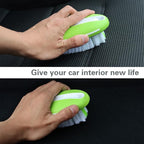 Carpet Cleaning Brush & Upholstery Brush Set, Hard Bristle Carpet Scrub Brush, Rug Brush, Couch Cleaner Brush, Fabric/Leather Detail Brush for Car, Home & Outdoor Furniture (Green)