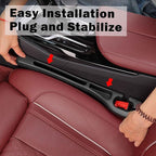 No Drop Seat Guard, Car Seat Gap Filler, Car Gap Filler Organizer, Universal Drop Seat Guards for Car Accessories Interior Prevent Stop Cellphone Wallet Keys Coins and Card from Dropping (black 2)
