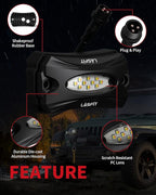 LASFIT Switchback Rock Lights Amber/White 1 Pod Extension Wheel Well Lights Underglow LED Lighting LED Rock Light, fit for LASFIT Only