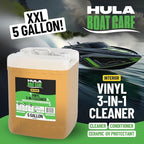 Hula 3-in-1 Boat Vinyl Cleaner, Conditioner and UV Protectant, 5 Gallon — Bulk Marine Detailing Supply, Made in USA
