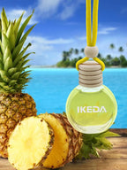 Ikeda Car Air Freshener: Hanging Car Smell Air Freshener | 10ml Hanging Car Perfume | Long Lasting Fragrance | Strong Scents Diffuser for Auto Home (Pineapple)