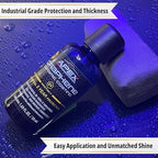 Apex 5 Year Graphene Ceramic Coating 10H with 2 Applicators 50mL - Durable Car Paint Protection - Applies Easily - Hydrophobic Graphene Ceramic for Ultra Gloss - Great on Paint/Glass/Wheels