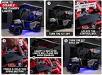 LEDGlow 12pc Million Color LED 4-Seater Golf Cart Underglow Neon Kit with Canopy, Wheel Well & Interior Lights Fits EZGO, Yamaha, Club Car, ICON, Evolution, Tomblerin, Star EV - for 12-Volt Battery