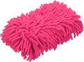 HARFINGTON Car Wash Sponge 9.1" x 4.7" Chenille Microfiber Mitt Scratch-Free Absorbent Scour Scrubber Cleaning Sponge for Washing Detailing on Cars, Trucks, SUV, Boats, RVs, Pink