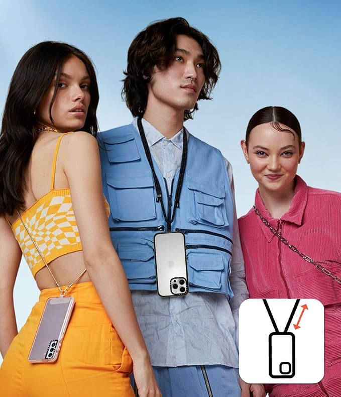 CASETiFY Impact iPhone 15 Pro Case [4X Military Grade Drop Tested / 8.2ft Drop Protection/Compatible with Magsafe] - Sakura Cherry Saturday - Clear Black