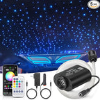 6W Mini Size Twinkle 400pcs*0.03in*9.8ft Starlight Headliner Kit, Star Lights for Car with Bluetooth APP/28key Remote Control/Music Effect, RGBW Fiber Optic Lights for Home Ceiling