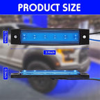Treela 20 Pcs Car Rock Strip Lights Underglow Wheel Well Lighting Kits Exterior Waterproof LED Truck Lights for Golf Cart ATV RV Offroad UTV Snowmobile, Blue and White