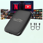 6-in-1 Android Auto Wireless Adapter and Apple CarPlay Adapter, Wireless Carplay Adapter with Netflix YouTube TF Card, Plug & Play, Easy Setup, Magic Video Ai Box for OEM Wired Apple Car Play Cars