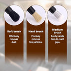 6pcs Car Detailing Brush Set, Soft Medium and Hard Bristle Automotive Cleaning Brushes Multi-Use Car Interior Detail Dust Brush Tools for Auto Truck SUV RV Motorcycle Leather Exterior
