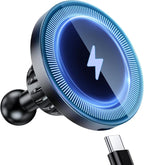 Magnetic Wireless Charging Phone Holder with 1” Ball for MagSafe, [Heavy-Duty] 1 inch Ball Mount for MagSafe Charger Compatible with RAM Mounts Double Socket Arm