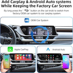 Decoder Adapter Retrofit Kit Compatible with Lexus of 2018-2021 ES/UX/NX/IS/ES300H, 2021-2023 GX460, 2009 RC300, Support Wireless CarPlay Android Auto/Voice Control/Mirror Link/Camera/USB Drive