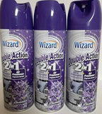Wizard Double Action Smoke Odor Neutralizer & Air Freshener, Eliminates Smoke Smell & Odors, Freshens Air, Long-Lasting Scent; 6-Pack of 12oz Sprays lavender (pack of 6)