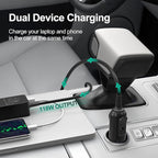 100W Laptop Car Charger USB C Car Charger for Dell Latitude/Precision/XPS, Compatible MacBook Pro/Air,HP Spectre/Elitebook,Samsung Galaxy,Asus,acer,Lenovo ThinkPad/Yoga/Idea Car Laptop Charger