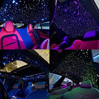 VASTFIRE Starlight Headliner Kit, 16W Star Headliner kit Music/Voice Activated Star Lights for Car, Bed Room, RVs, Home Theaters | Bluetooth + Remote Control