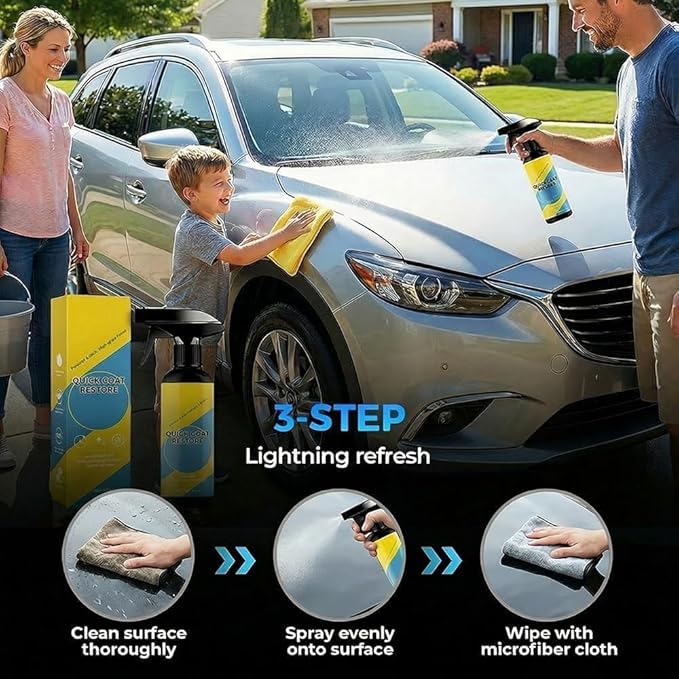 Nano Quick Coat Restore Coating Spray, 2026 Advanced Automobile Quick-Acting Coating Agent, Quick Effect CoatingAgent Spray with Dust Proof and Glazing Effects Long-Lasting Car Showroom Gloss