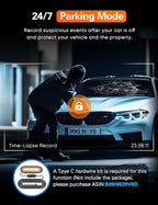 Navycrest 4K+2.5K WiFi Dash Cam Front and Rear, Built-in 5G WiFi, Free 64GB Card, Dash Camera for Cars, Dual Dashcam, G-Sensor, 24/7 Parking Mode, 3'' IPS Screen, Loop Recording, WDR Silver