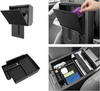 Hellet 2PCS Center Console Organizer Compatible with Toyota 2010-2020 2021 2022 2023 2024 4Runner Interior Accessories Storage Box Organizer Tray Hidden Storage Box
