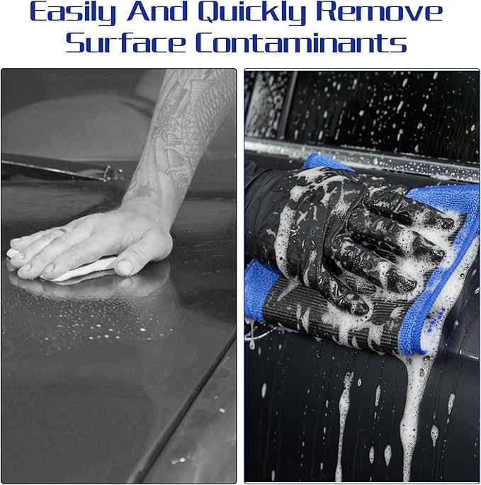 4 Pack Clay Towel Auto Detailing 12 x 12 Inch Clay Bar Towel Microfiber Car Cloth Cleaner Fine Grade Car Towels Automotive for Car Detailing Cleaning Polishing DIY Detail Tool Kit