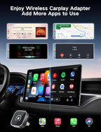Kairiyard Wireless CarPlay Adapter for iPhone and Android Auto, 2-in-1 Convert Wired to Wireless Car Play Adapter, Plug and Play, No Latency, Fast and Stable Auto Connect, with USB/USB-C
