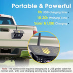 Wireless Backup Camera WiFi for Trucks: Solar-Powered Magnetic No Wiring Hitch Camera for Pickup Trucks - HD 1080P Night Vision Easy Installation for Towing & Parking - V7