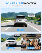 VIOFO A229 Ultra 3 Channel Dash Cam, Dual 4K + 1080P, 210° Fisheye Cabin Car Camera, Triple STARVIS 2 Sensors with Dual 4K HDR, Faster 5GHz Wi-Fi & GPS, Smart Voice Control, Super Night Vision 2.0