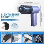 Portable Car Vacuum Cordless,2-in-1 Blow Suction Handheld Cleaner with Multi-Nozzles, Rechargeable Mini Vacuum for Car, Home, Office, Pet Hair, Sofa, Keyboard.