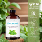 Majestic Pure Essential Oil with Glass Dropper - 100% Pure and Natural - Essential Oils for Diffuser, Aromatherapy, Soap and Candle Making, Peppermint Essential Oil, Peppermint Oil, 4 Fl Oz
