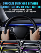 Ambient Light with Blind Spot Warning LED Compatible for Tesla Model Y (2020-2024) & 3 (2022-2023) AMD Interior Lights Strip 3.77ft for Tesla Custom Color Modes Neon Light Kit Plug-and-Play