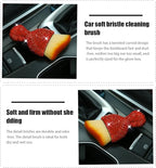 zipelo Auto Interior Dust Brush, Car Detailing Cleaning Brush with Diamond, Bling Handle Soft Bristles Dusting Tool, Scratch Free Dirt Clean Brushes for Vehicle Air Conditioner Vent (Orange)
