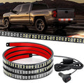 Nilight 48 Inch Truck Tailgate Strobe Light Strip Tail Emergency Bar Rear Window Warning Lamp Ultra-Bright Double Row 288 LED for Pickup Trailers Construction Vehicles Car SUV, Red White
