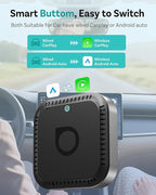 Ottocast E2 OttoAibox 2026 Car Streaming Box, Android 13 Smart AI Box with Netflix/YouTube, Wireless CarPlay Adapter, Car Video Player with Split-Screen