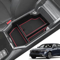Center Console Organizer for Honda Accord 2025 2024 2023 Armrest Insert Storage Tray with Non-Slip Rubber Mat Accord Organiser Accessories, Red