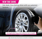 H.O.W AUTO DETAILING & CARE H.O.W 8 oz Wet Tire Shine Dressing，Tire Coating for Wheel Shine