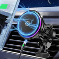 Upgraded TEC and Fan Phone Cooling Magnetic Wireless Car Charger, for MagSafe Car Charger Mount, RGB, Air Vent 15W Fast Charging Car Phone Holder for iPhone 17 16 15 14 13 12 Pro Max Air, for Samsung