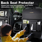 XDV Car Seat Organizers,Multi-functional Back Seat Protectors, Storage Pouches, and Tray Holders (for Cars, Kids, Seat Back and Rear Seats) (Carbon Fiber, 2 Pcs)