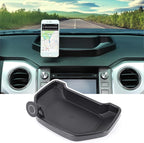 LLKUANG Black ABS Car Center Console Dash Table Storage Tray Fit for Toyota Tundra 2014-2021 Instrument Organizer Phone Holder Cradle Accessories (with Mobile Phone Holder(C))