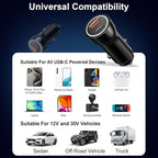 iPhone 17 16 15 Car Charger, [Apple MFi Certified] 2-Pack USB C Car Charger 43W Fast Charging with 3.3 FT Type C to C Cable, USB Car Adapter for iPhone 17/17 Pro/17 Pro Max/Air/16/15