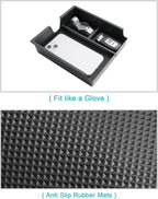 CDEFG 2Pcs for 2024 2025 2026 Lexus GX 550 Center Console Organizer Tray GX 550 Accessories Middle Console Tray Armrest Hidden Storage Box Arm Rest Secret Bin(Not for Cool Box)